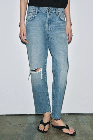 Рваные джинсы прямого кроя со средней посадкой — Zw Collection- Заказать в России