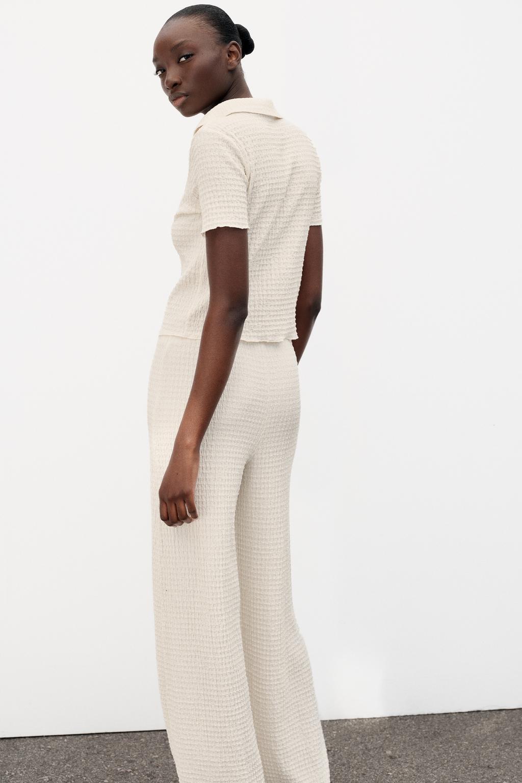 БРЮКИ ПРЯМОГО КРОЯ ФАКТУРНЫЕ