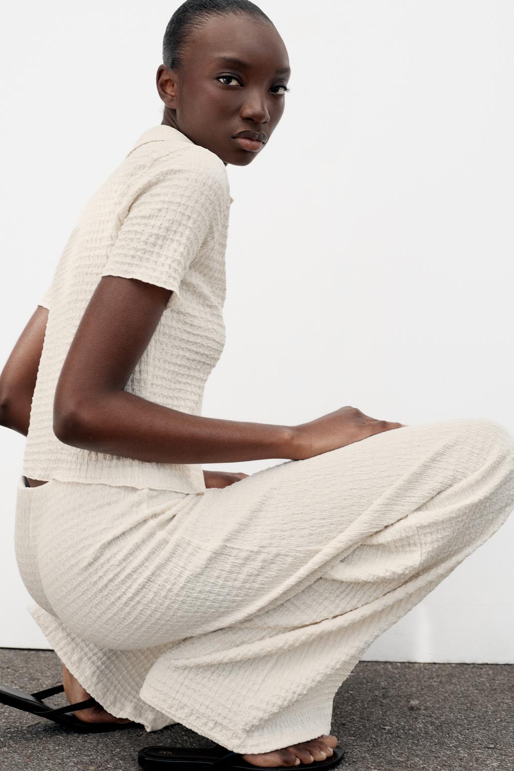 БРЮКИ ПРЯМОГО КРОЯ ФАКТУРНЫЕ