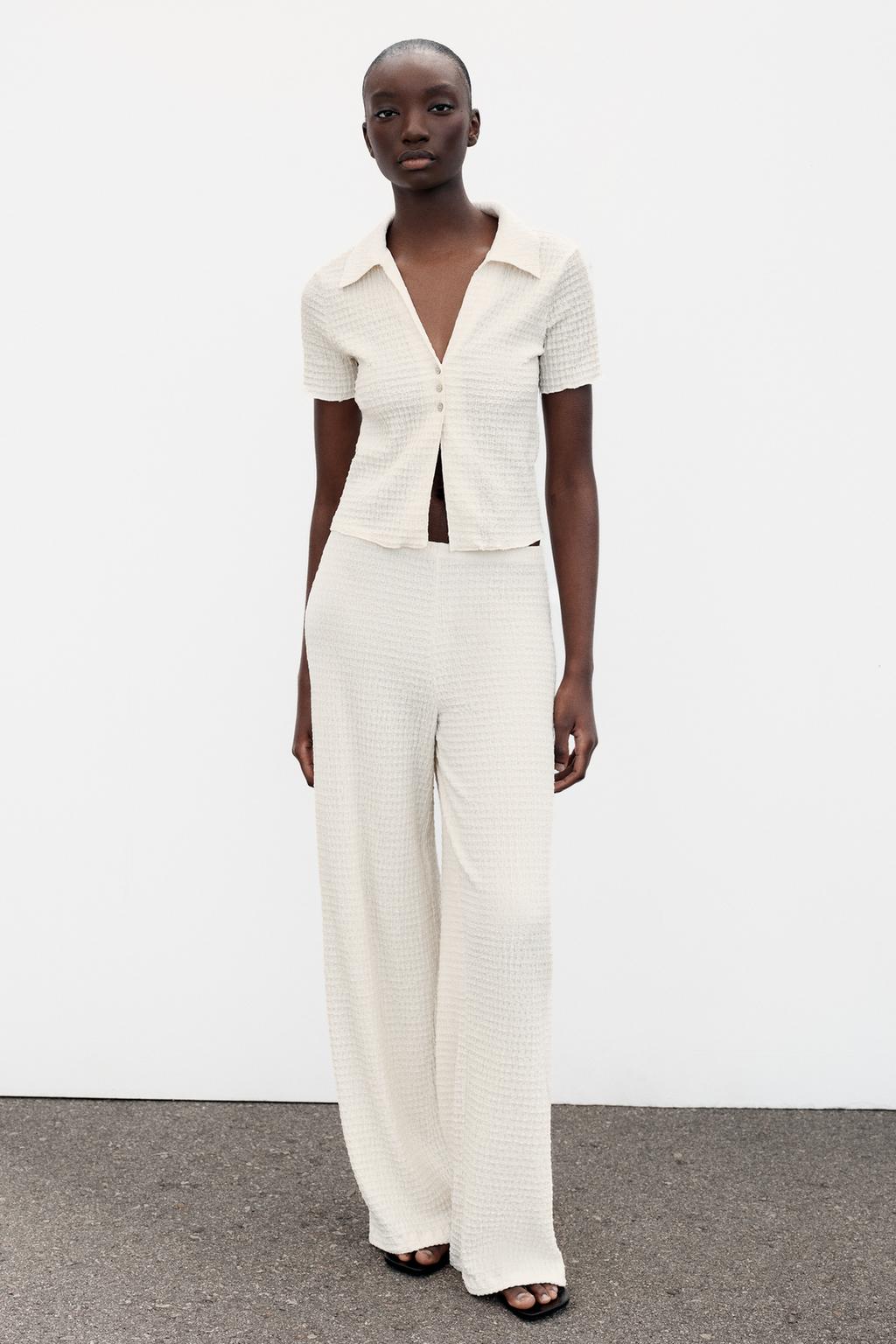 БРЮКИ ПРЯМОГО КРОЯ ФАКТУРНЫЕ