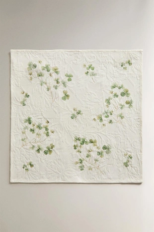 Набор салфеток из жаккарда с рисунком клевера (набор из 2)- Заказать в России