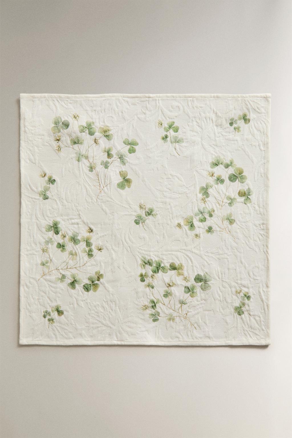 Набор салфеток из жаккарда с рисунком клевера (набор из 2)