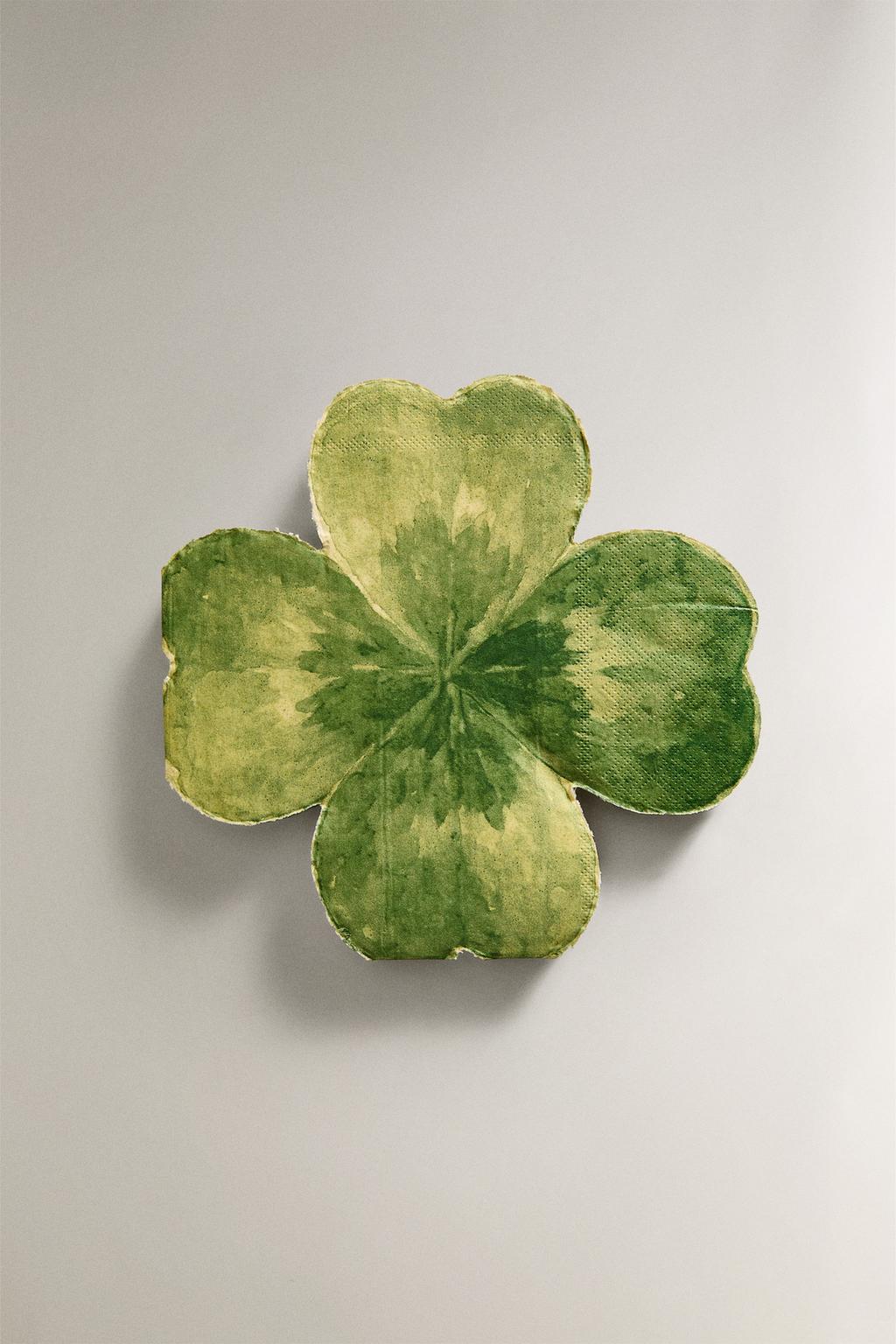 Набор бумажных салфеток с изображением клевера (набор из 20 штук)