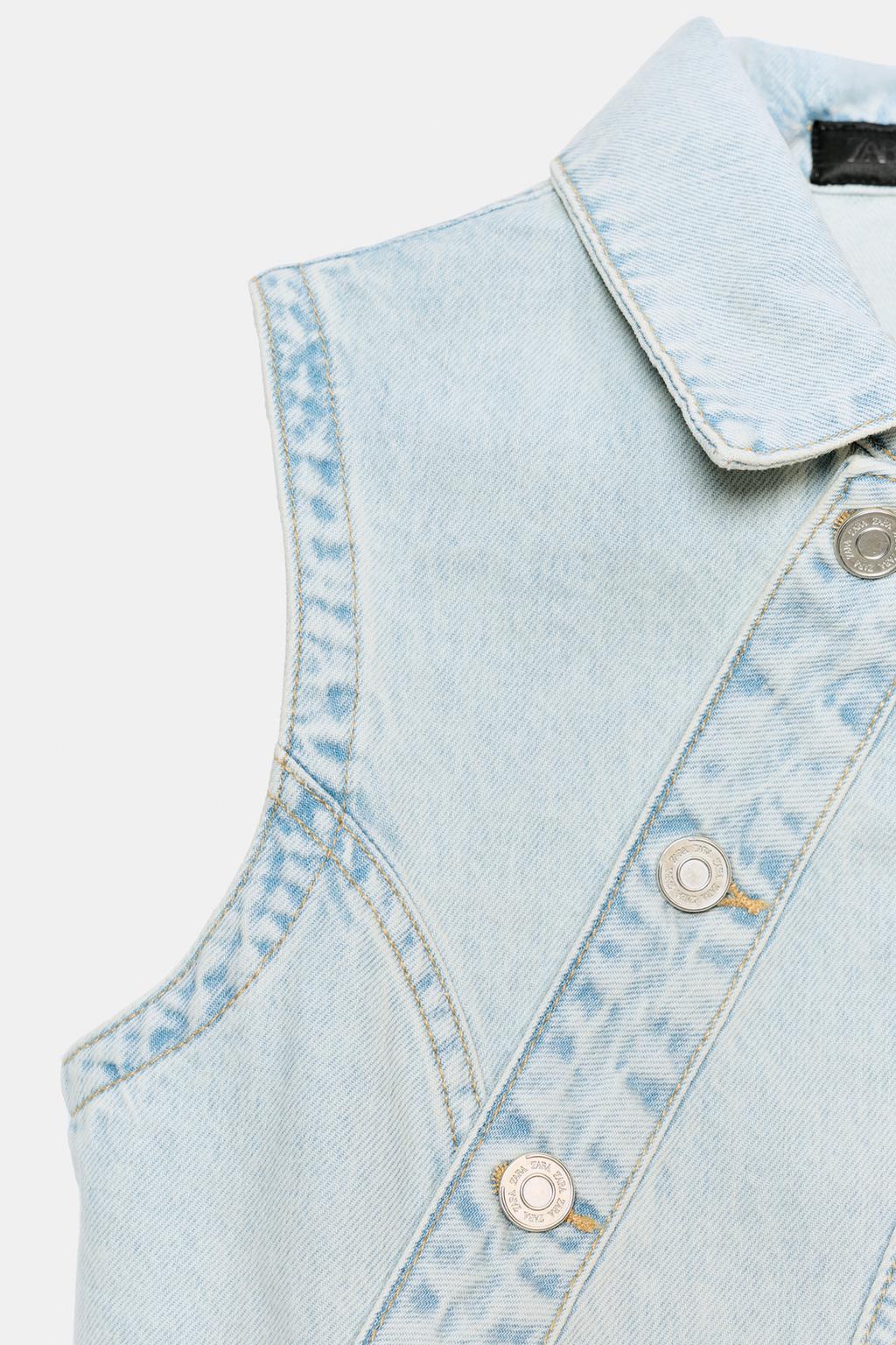 ДЖИНСОВЫЙ ЖИЛЕТ Z1975 ВНАХЛЕСТ