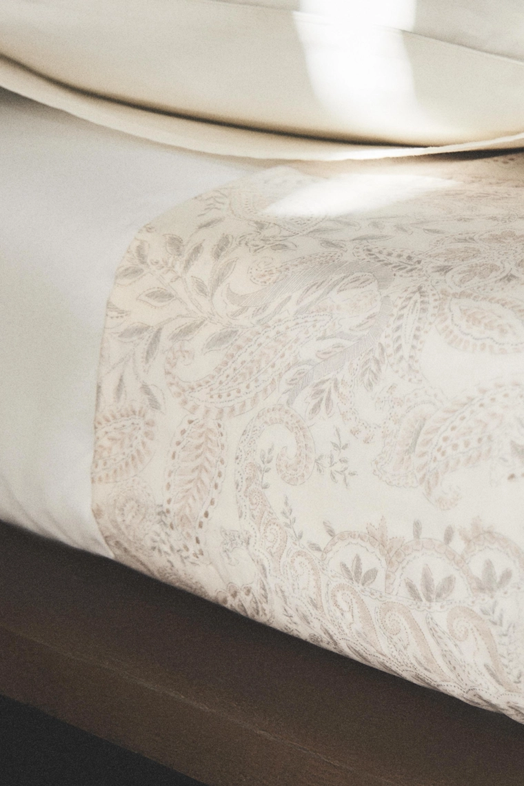 Простынь из сатина с пейсли