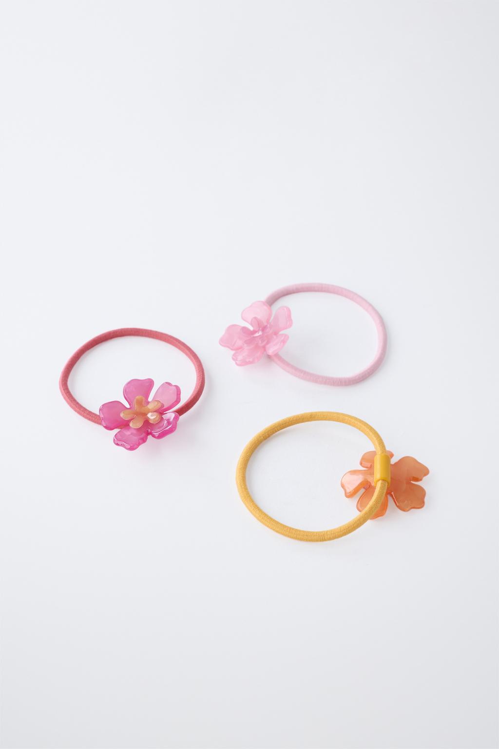 НАБОР ИЗ 3 РЕЗИНОК ДЛЯ ВОЛОС «ЦВЕТОК ГИБИСКУСА»