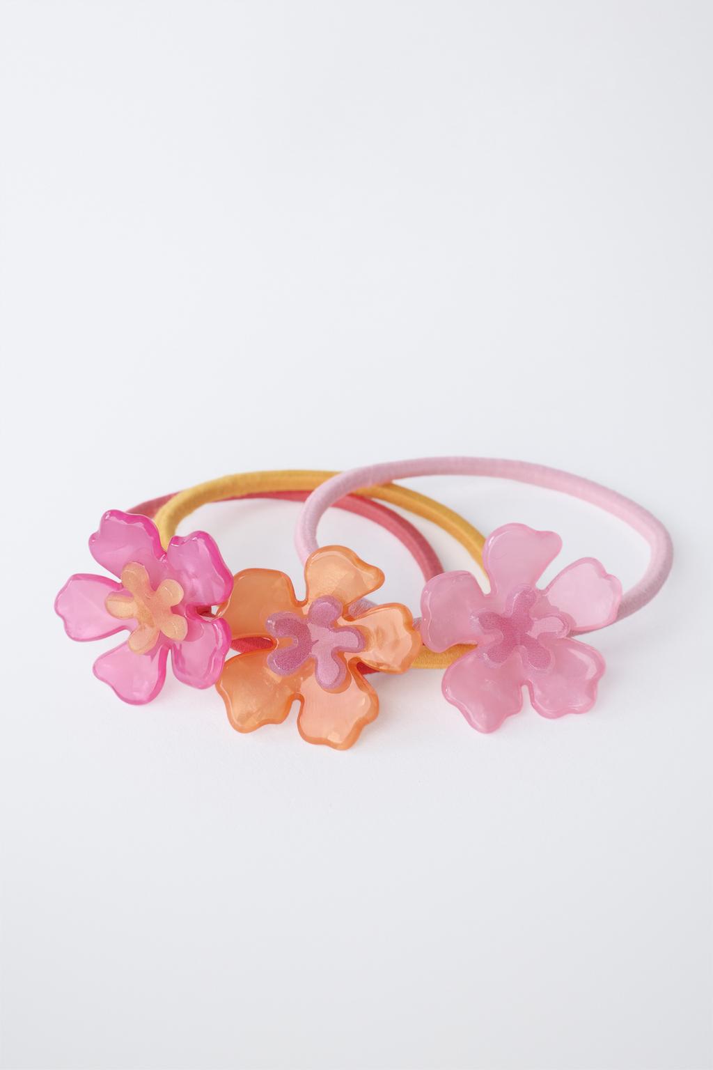 НАБОР ИЗ 3 РЕЗИНОК ДЛЯ ВОЛОС «ЦВЕТОК ГИБИСКУСА»