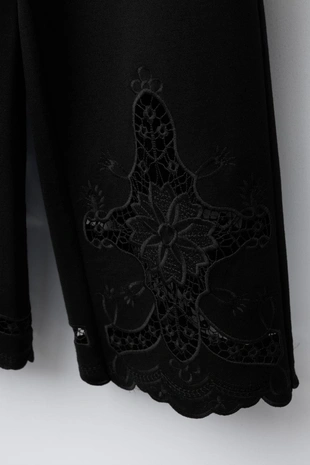 Брюки Wide Leg с вышивкой- Заказать в России