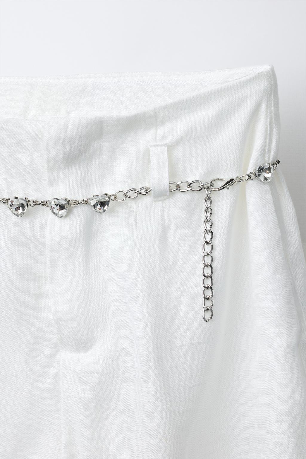 БРЮКИ ИЗ ЛЬНА С ДЕКОРАТИВНЫМ ПОЯСОМ