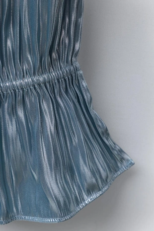 Брюки металлик с текстурой- Заказать в России