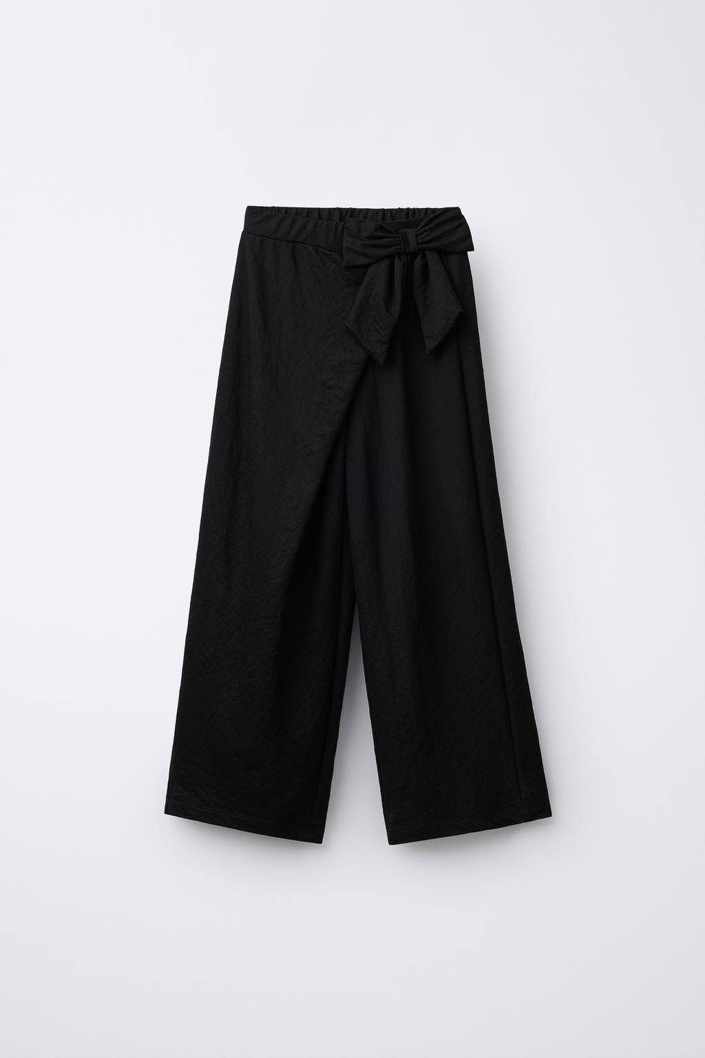 БРЮКИ WIDE LEG С БАНТОМ