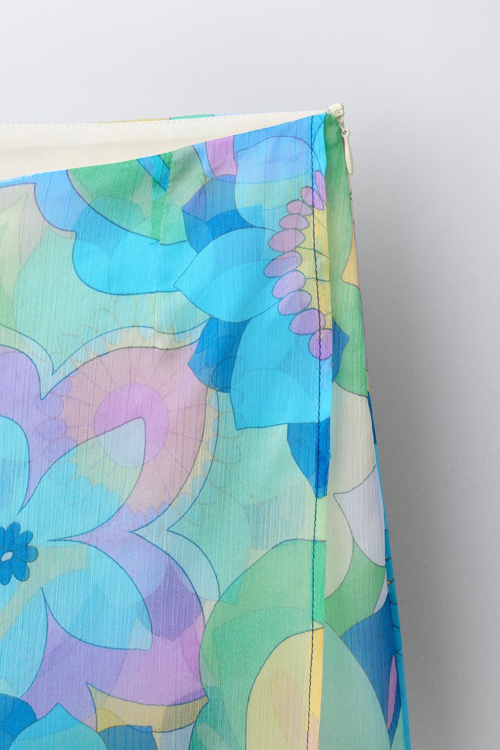 БРЮКИ WIDE LEG С ЮБКОЙ И ПРИНТОМ