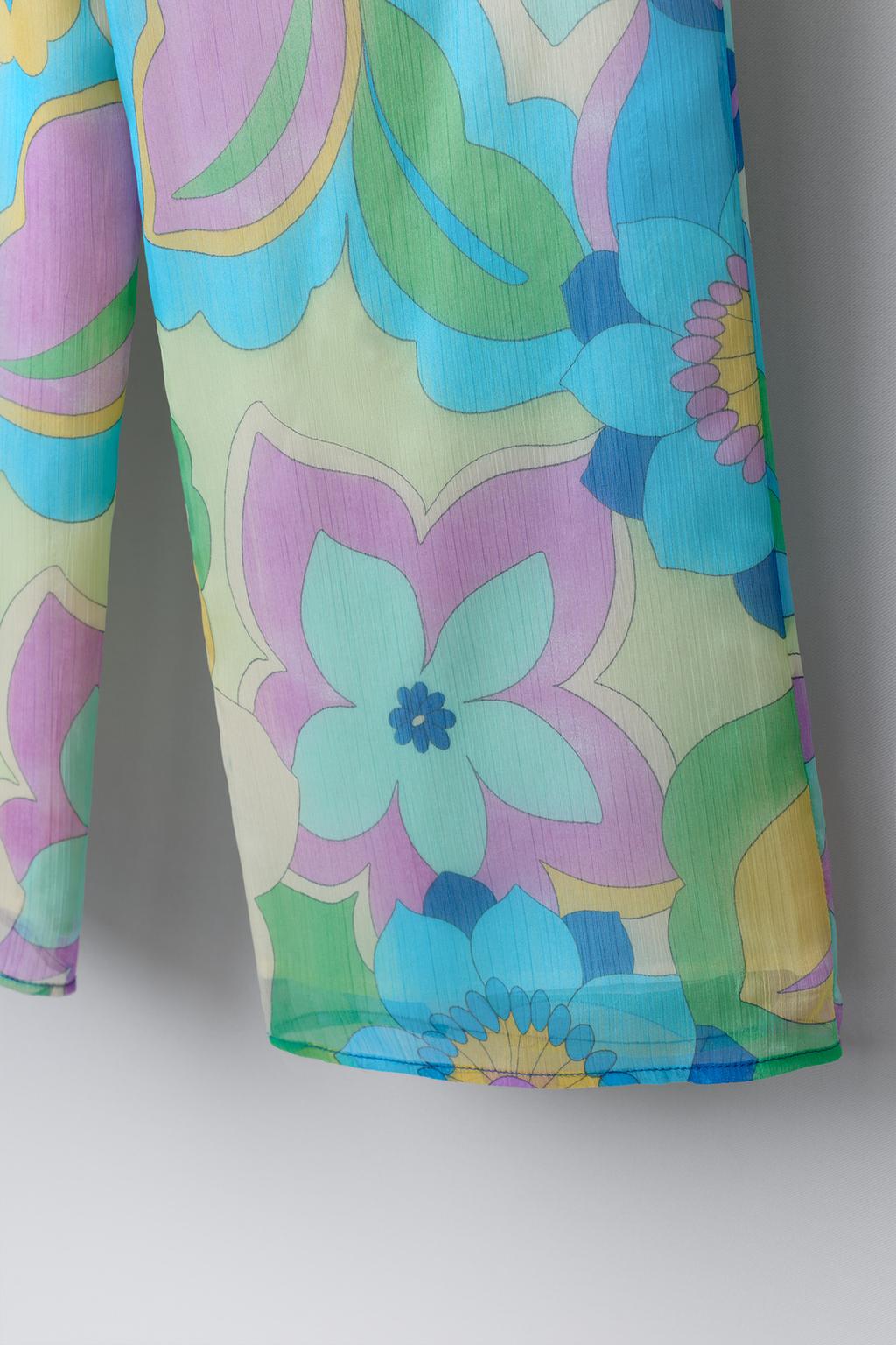 БРЮКИ WIDE LEG С ЮБКОЙ И ПРИНТОМ