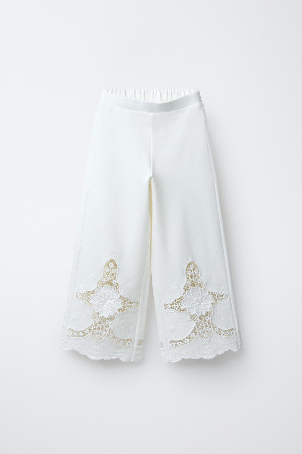 БРЮКИ WIDE LEG С ВЫШИВКОЙ