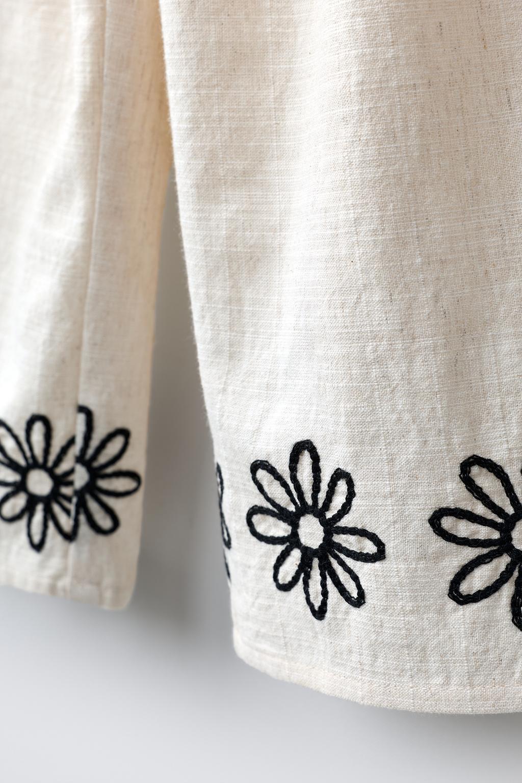 БРЮКИ-КЮЛОТЫ С ВЫШИВКОЙ