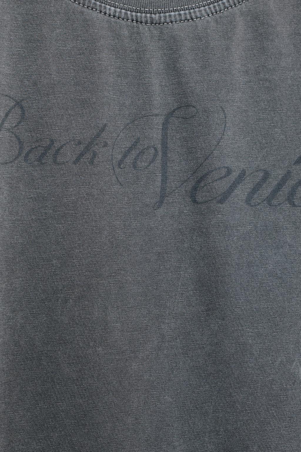 ФУТБОЛКА С ТЕКСТОВЫМ ПРИНТОМ И ЭФФЕКТОМ ПОТЕРТОСТИ