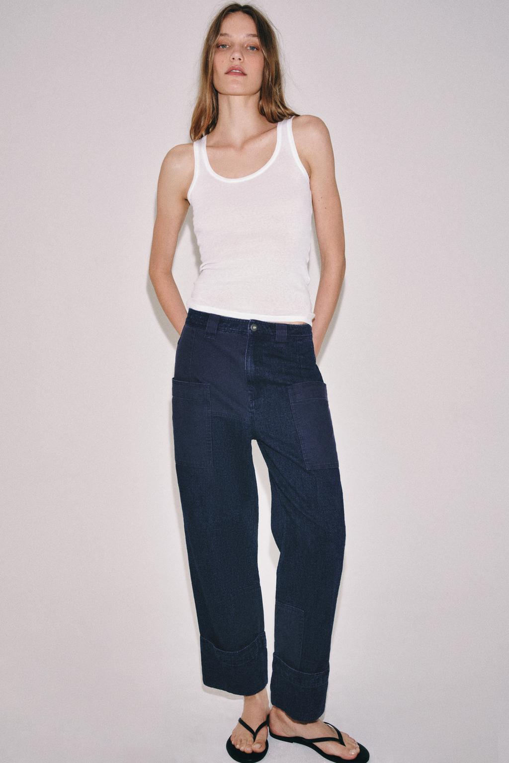 БРЮКИ С КОМБИНИРОВАННЫМИ КАРМАНАМИ — ZW COLLECTION