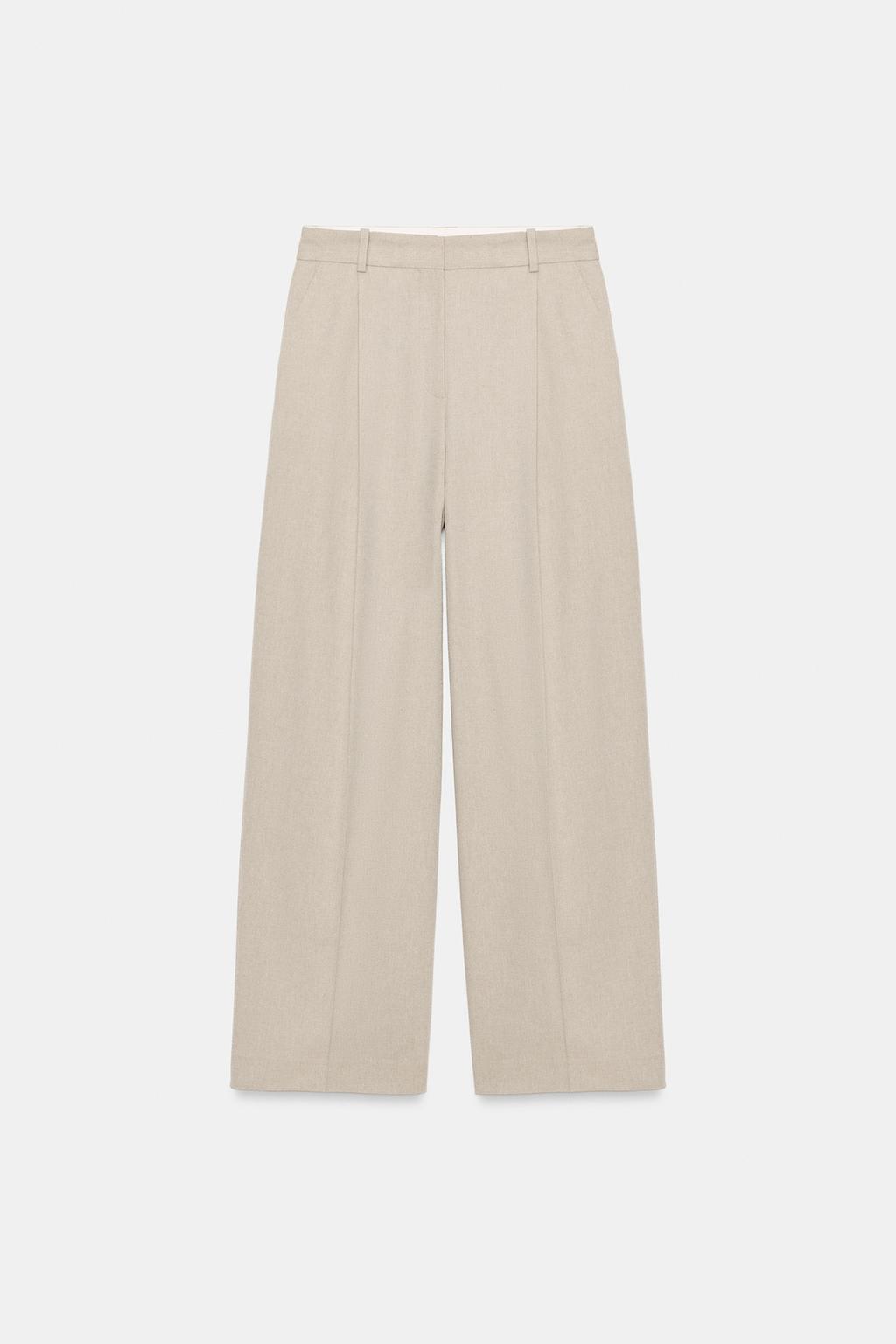 БРЮКИ ПРЯМОГО КРОЯ С ЗАЩИПАМИ