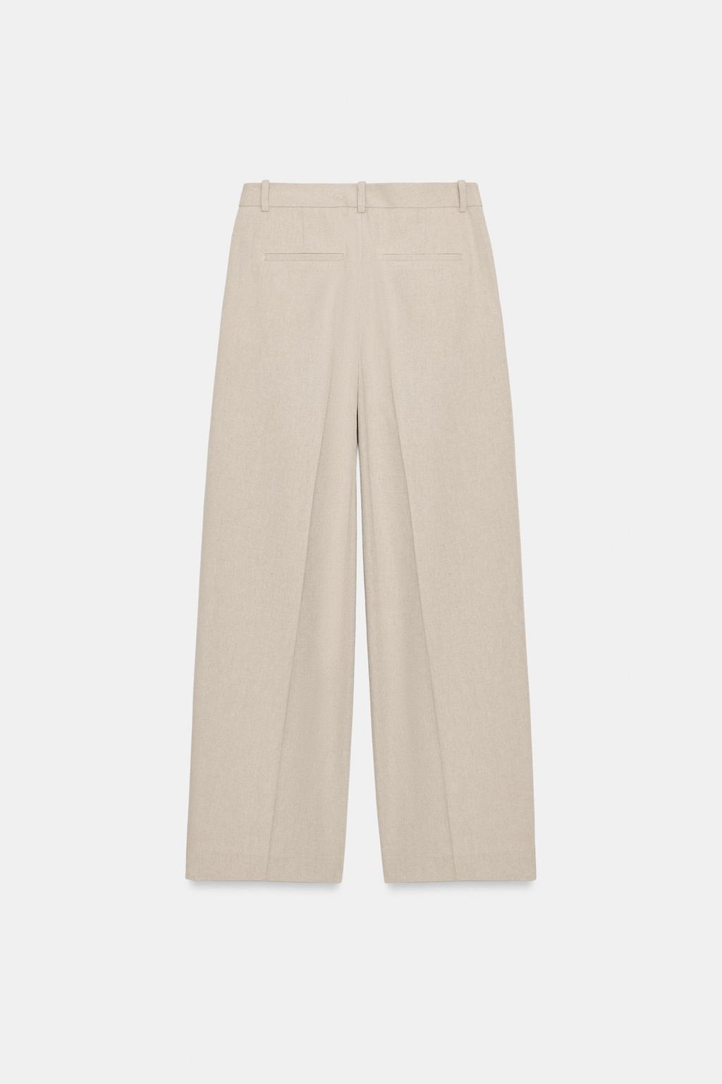 БРЮКИ ПРЯМОГО КРОЯ С ЗАЩИПАМИ