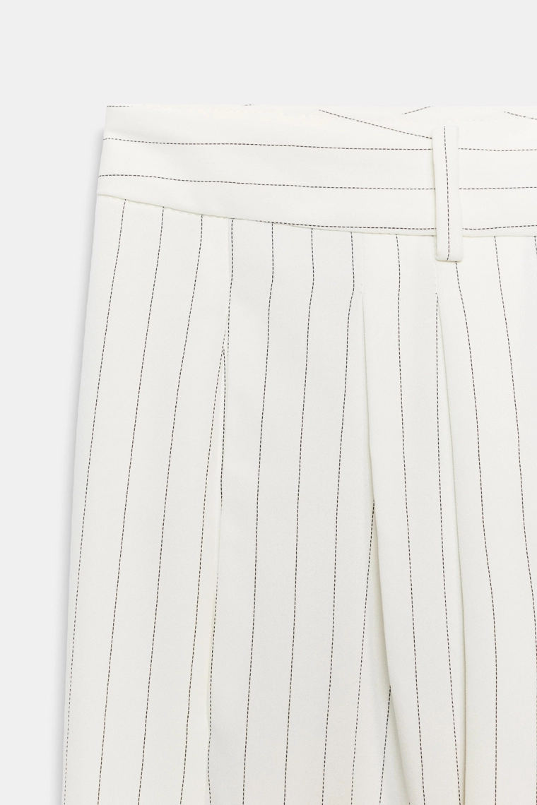 Полосатые брюки широкого кроя коллекции zw