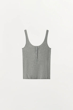 Трикотажный топ с пуговицами- Заказать в России