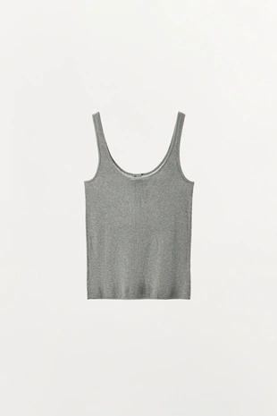 Трикотажный топ с пуговицами- Заказать в России