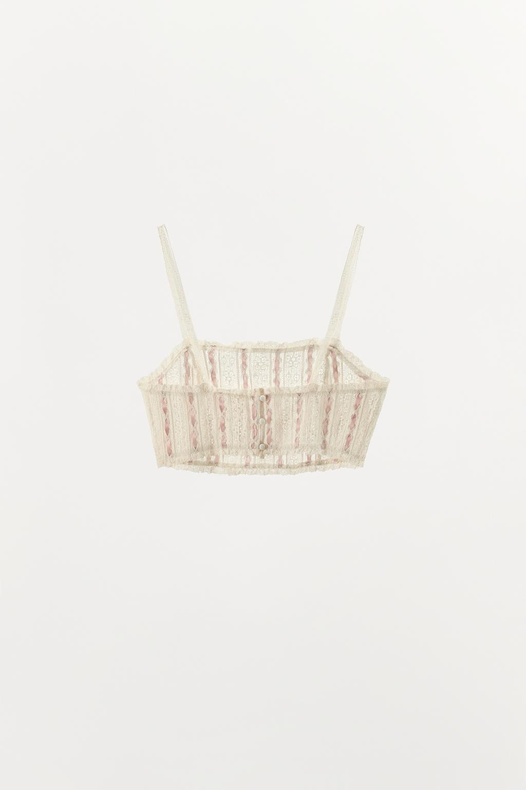 КРОП-ТОП С КОНТРАСТНЫМ БАНТОМ