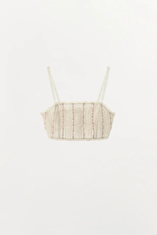 Кроп-топ с контрастным бантом- Заказать в России