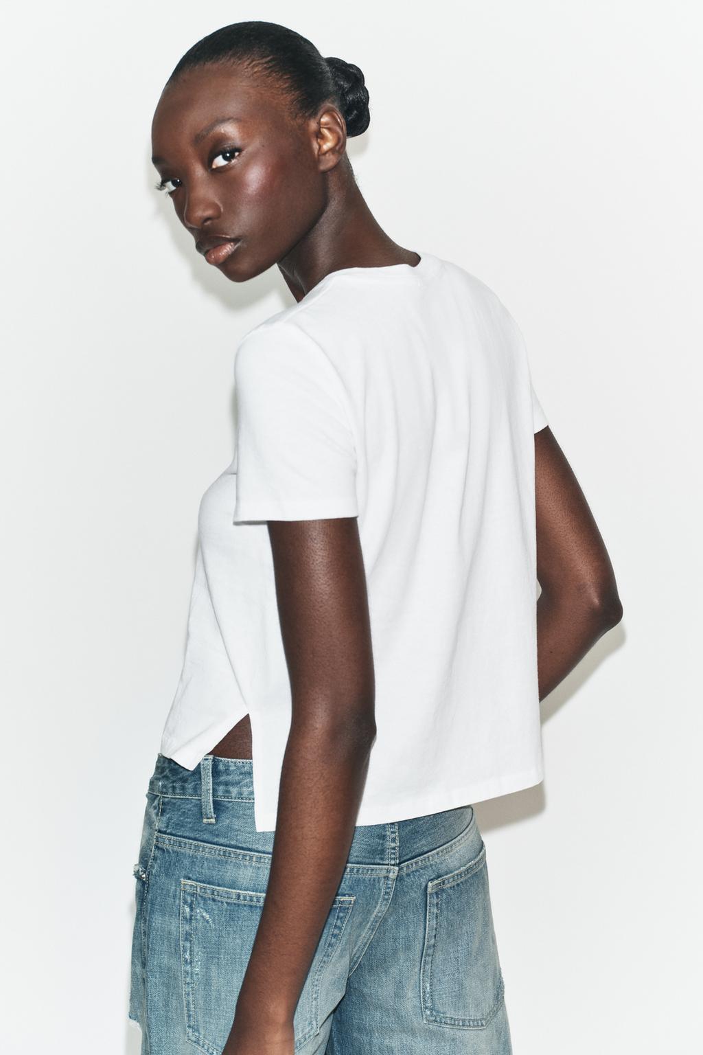 ФУТБОЛКА В СТИЛЕ РУСТИК С КОРОТКИМИ РУКАВАМИ