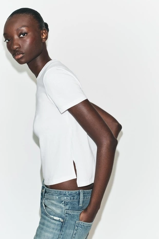 Футболка в стиле рустик с короткими рукавами- Заказать в России