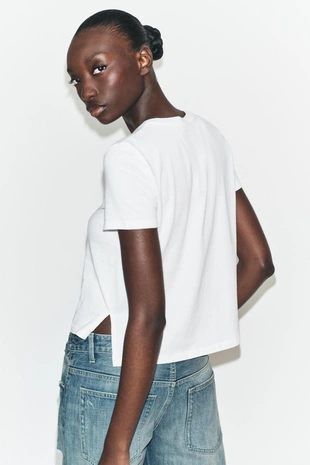 Футболка в стиле рустик с короткими рукавами- Заказать в России