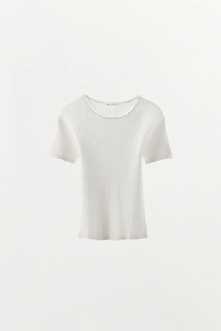 Базовая футболка в рубчик- Заказать в России