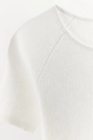 Базовая футболка в рубчик- Заказать в России