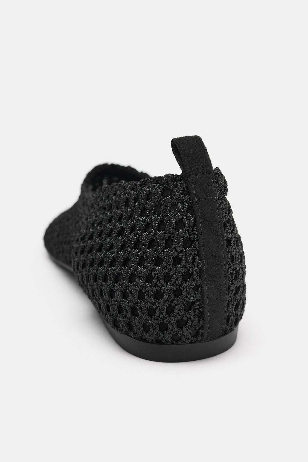 БАЛЕТКИ ИЗ СЕТЧАТОЙ ТКАНИ