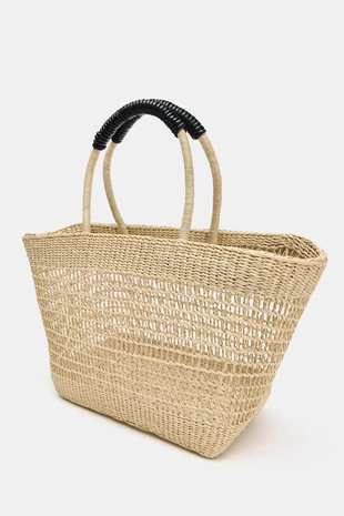 Плетеная сумка-корзина с двумя ручками- Заказать в России