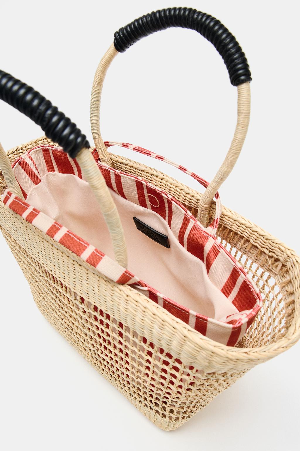 ПЛЕТЕНАЯ СУМКА-КОРЗИНА С ДВУМЯ РУЧКАМИ