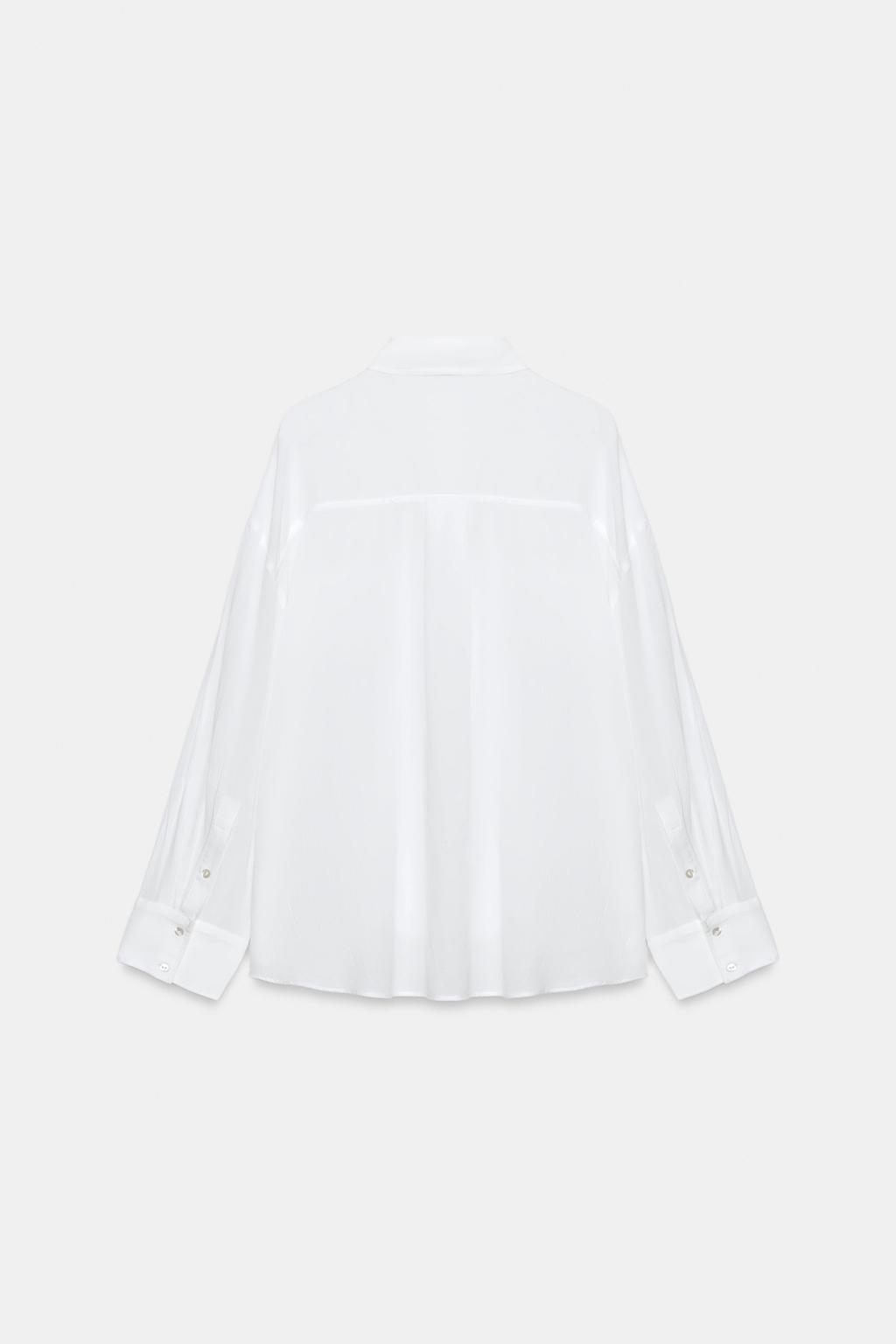 РУБАШКА ОВЕРСАЙЗ ИЗ ГАЗА С КАРМАНОМ