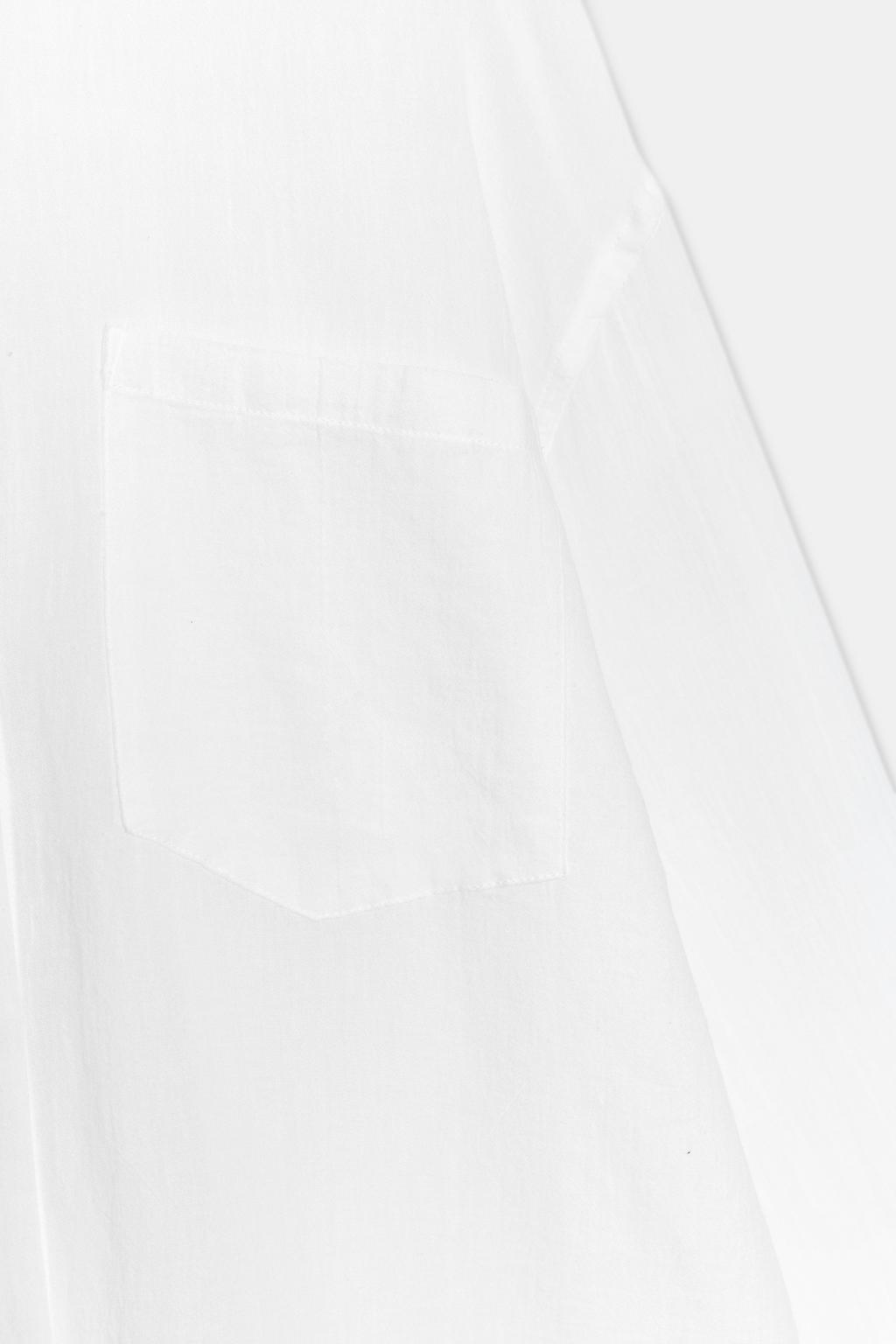 РУБАШКА ОВЕРСАЙЗ ИЗ ГАЗА С КАРМАНОМ