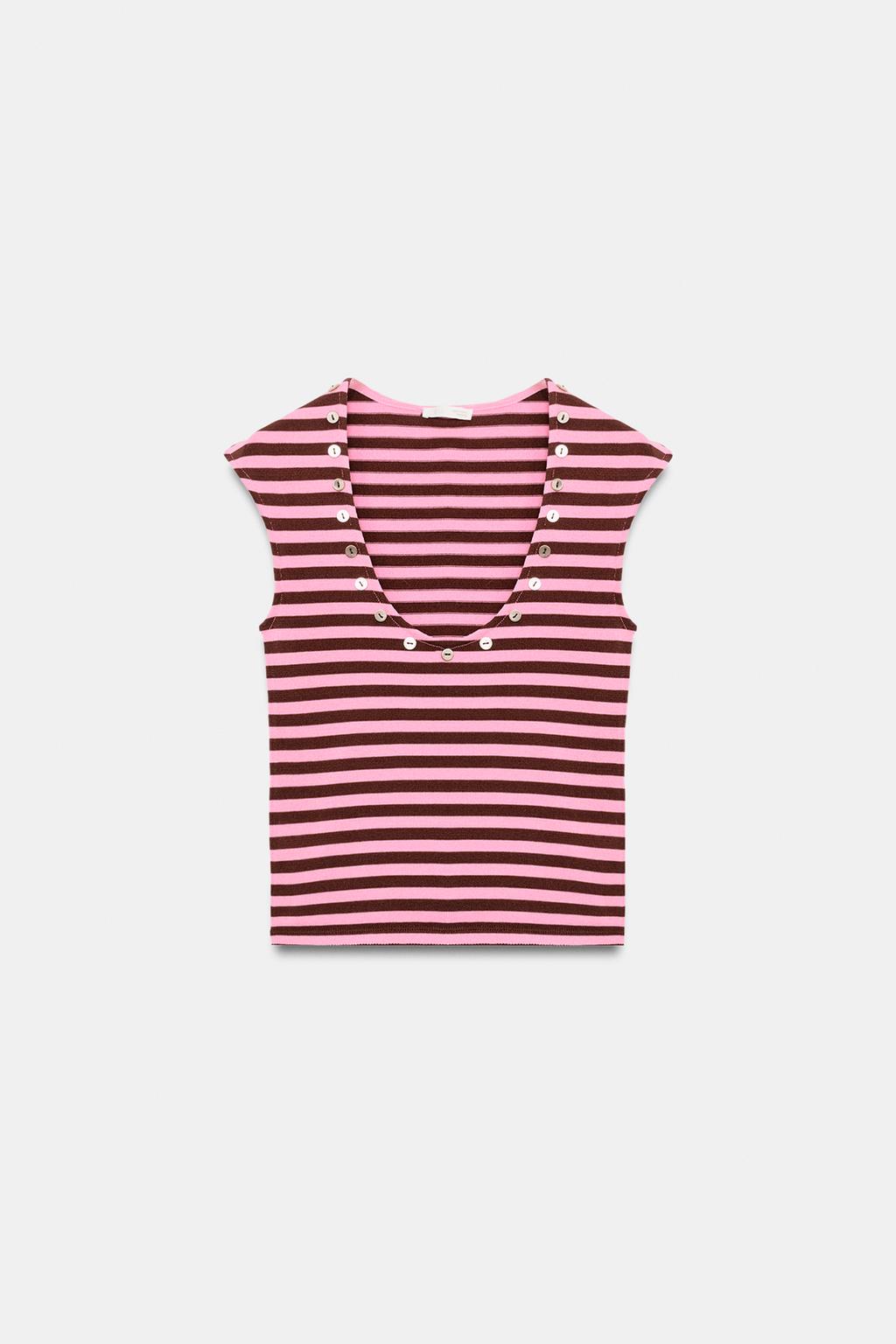 ТОП В ПОЛОСКУ С ПУГОВИЦАМИ