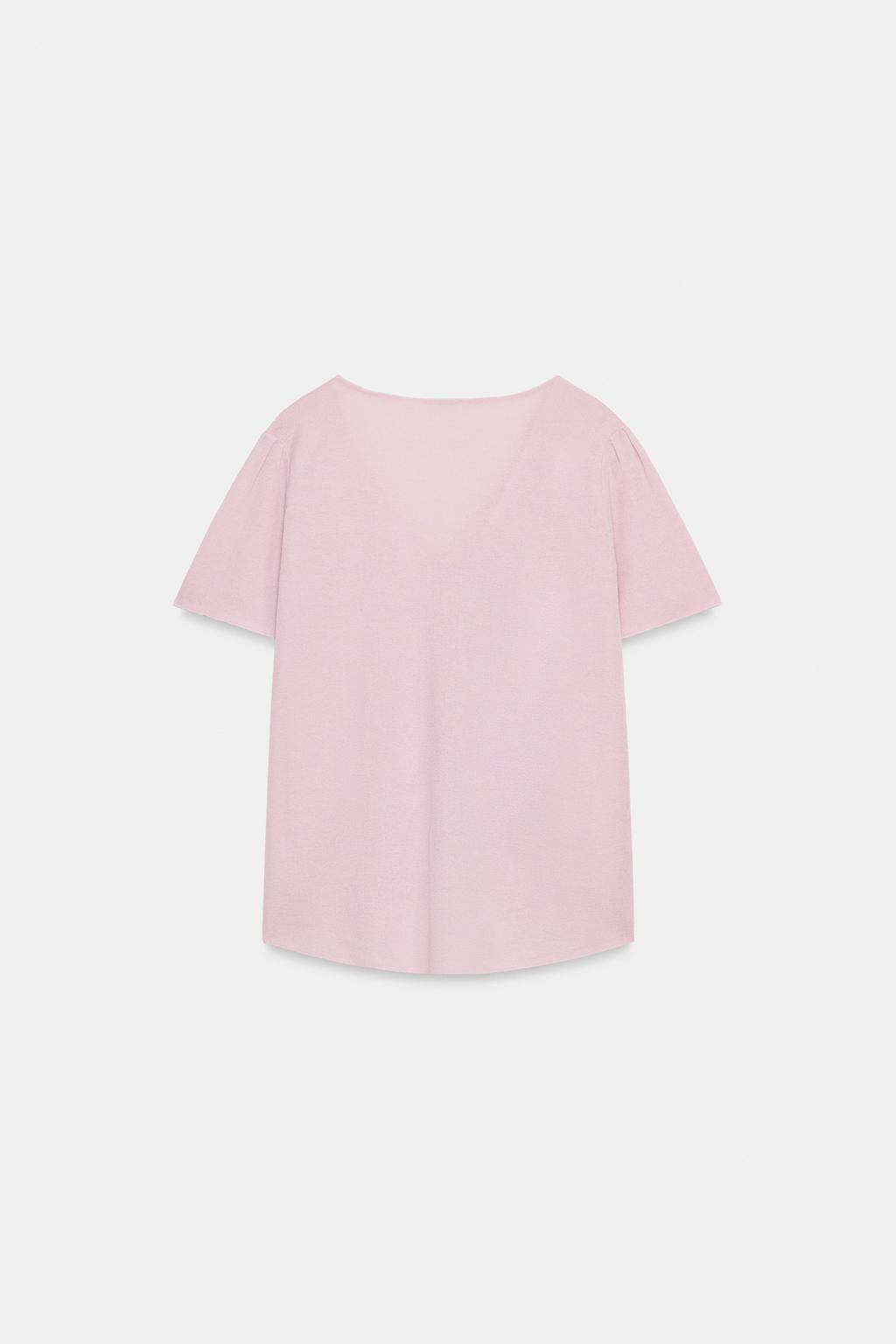 ТРИКОТАЖНЫЙ ТОП С ВОЛАНАМИ