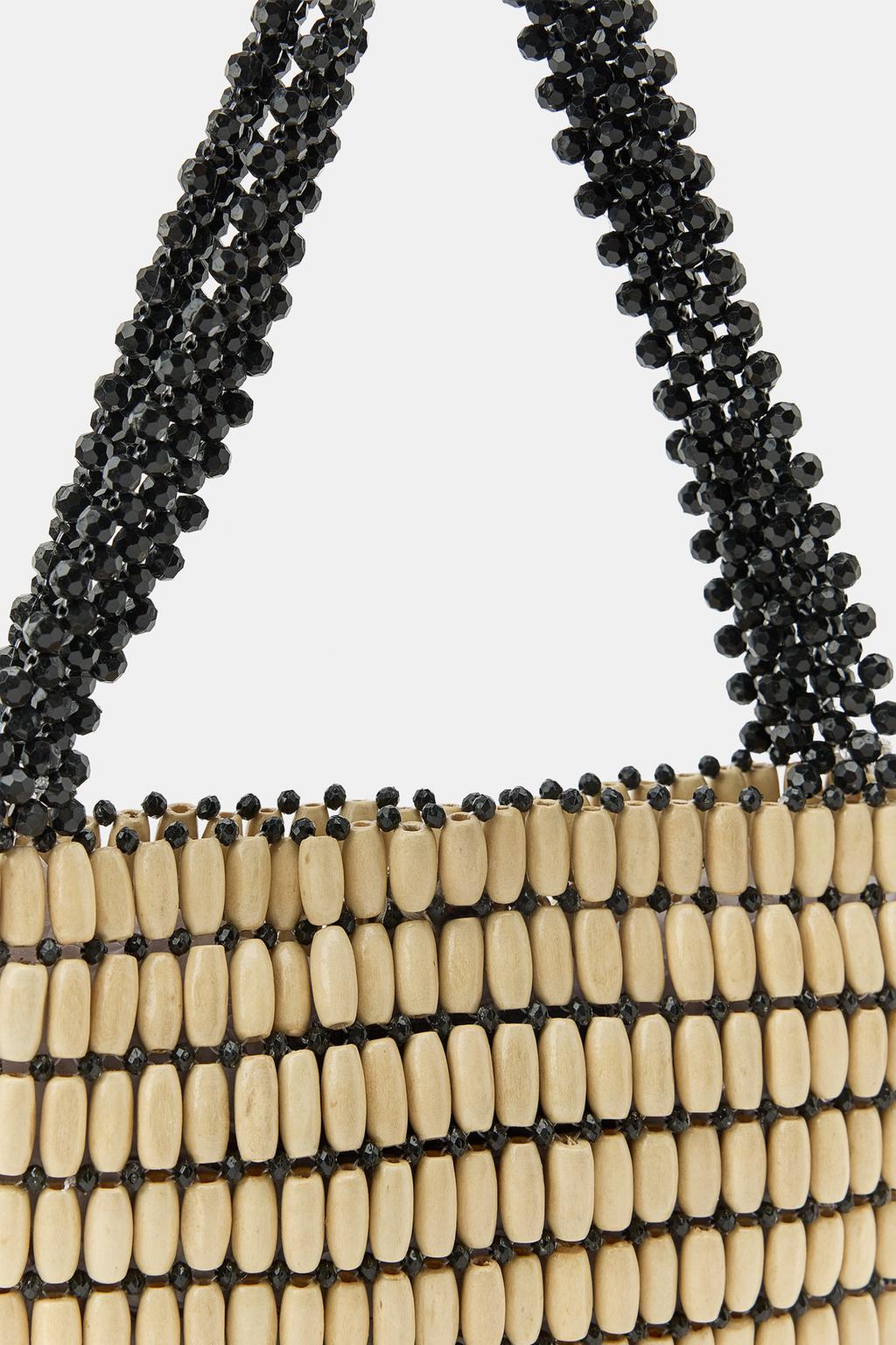 МИНИ-СУМКА ИЗ ДЕРЕВЯННЫХ БУСИН