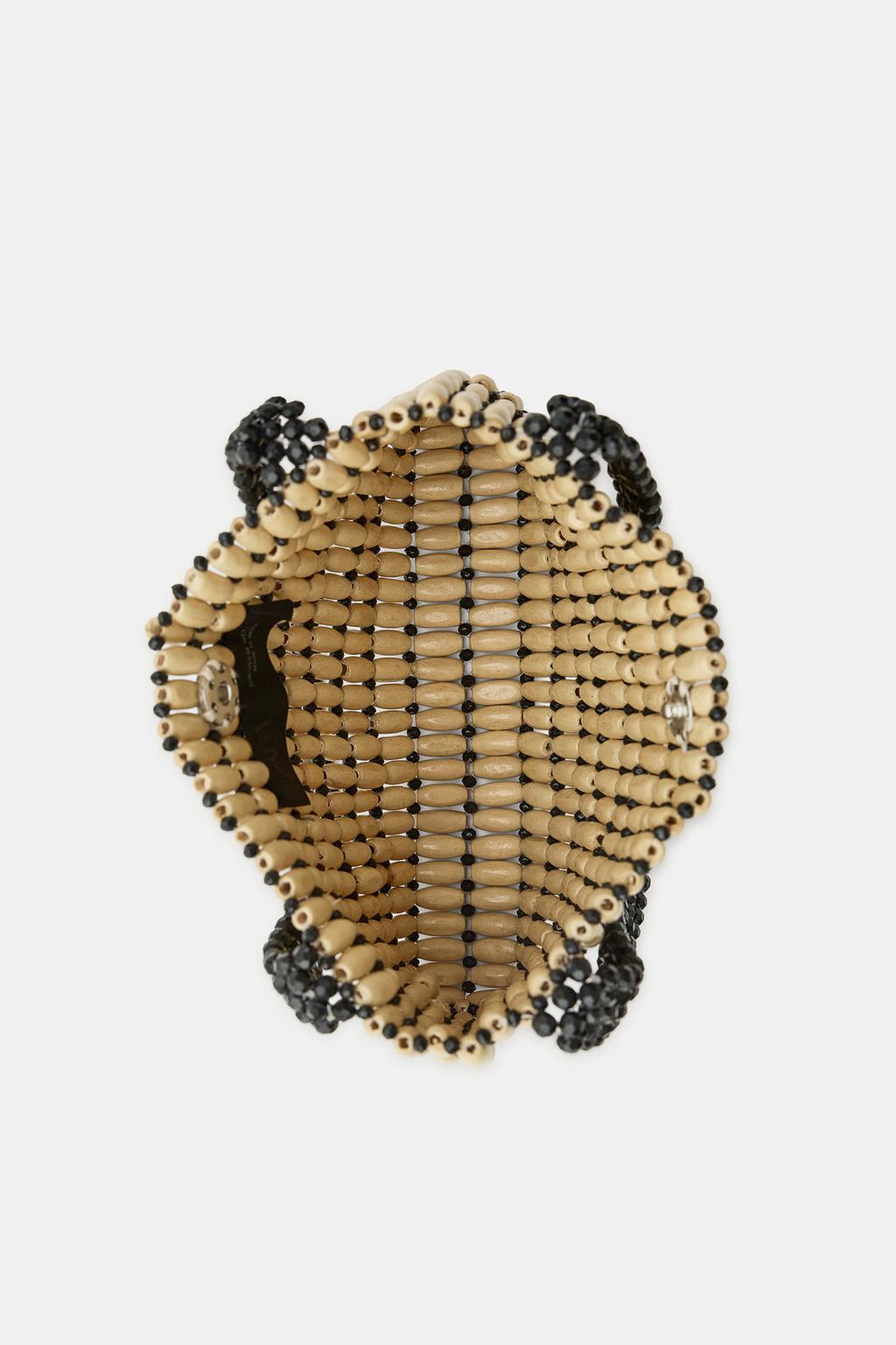 МИНИ-СУМКА ИЗ ДЕРЕВЯННЫХ БУСИН