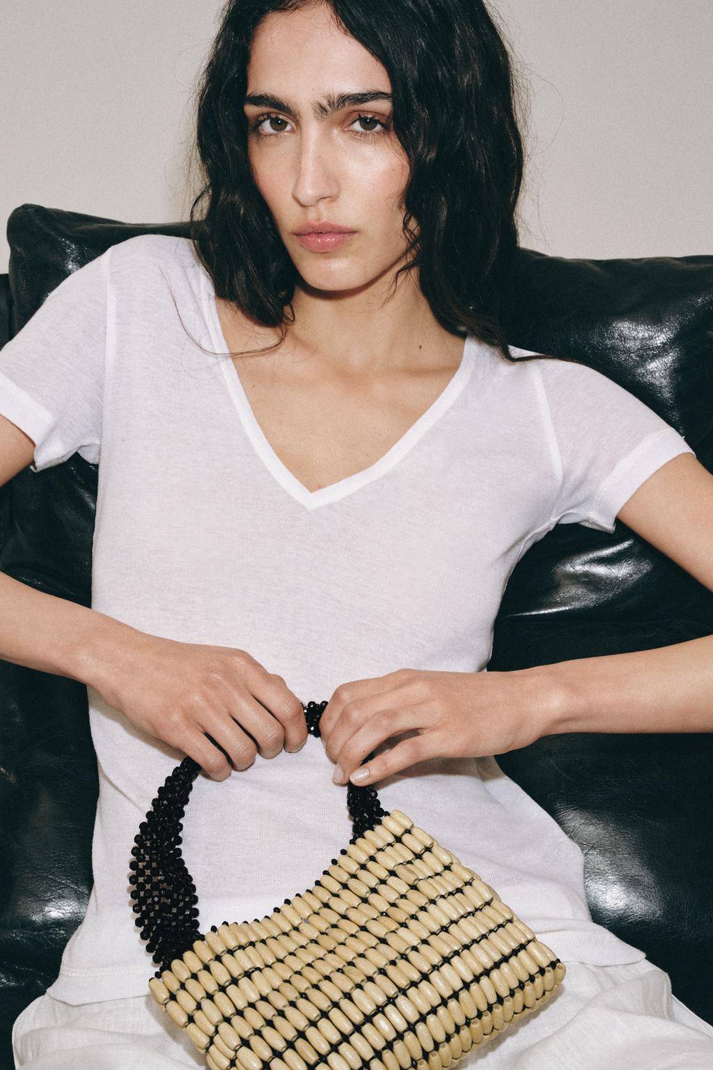 МИНИ-СУМКА ИЗ ДЕРЕВЯННЫХ БУСИН