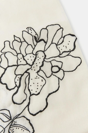 Платок из льна с вышивкой- Заказать в России