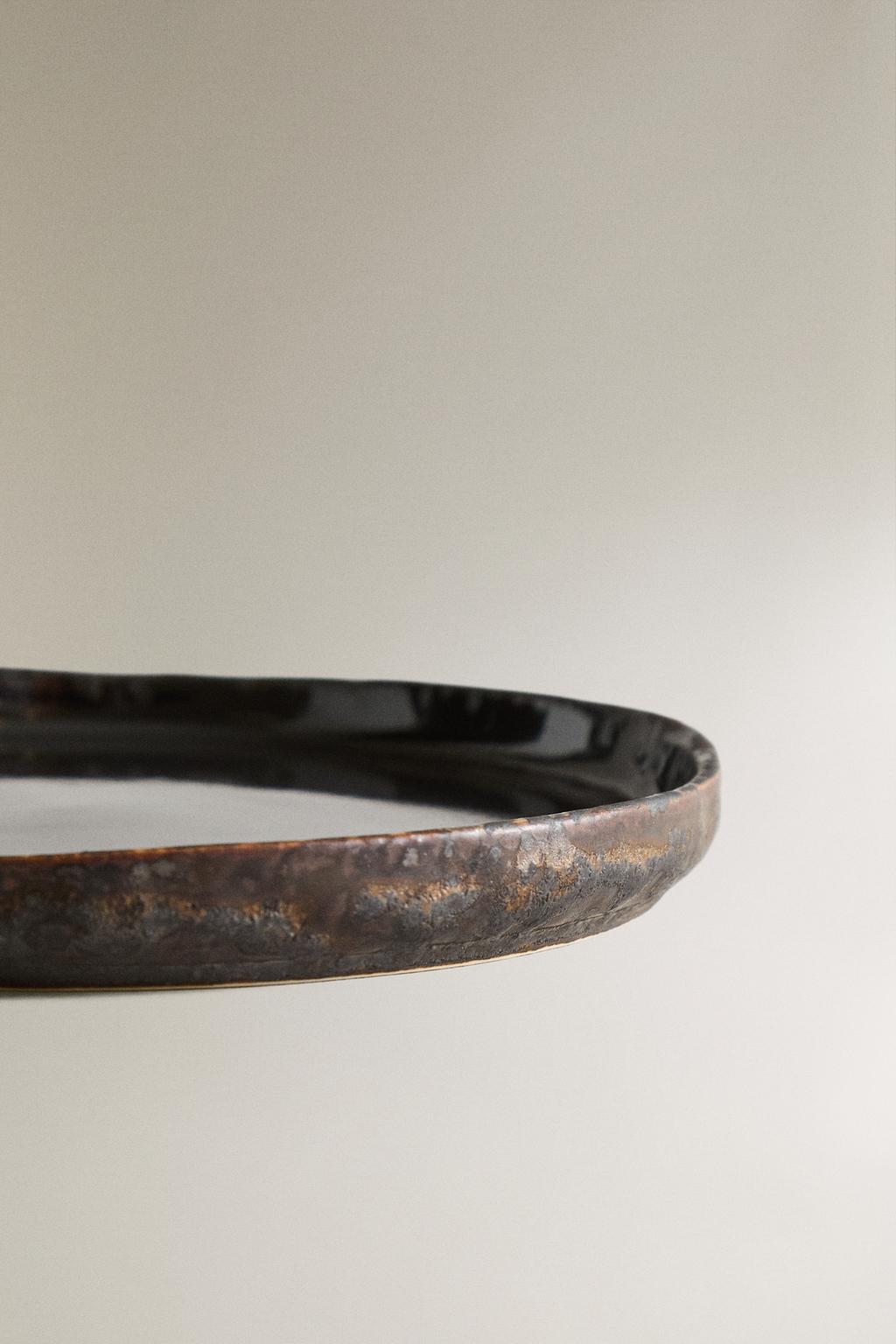 Черная керамическая мыльница для ванной