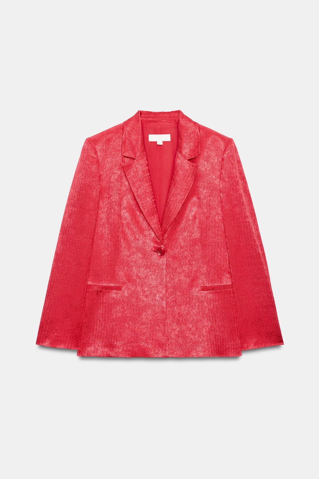 ЖАККАРДОВЫЙ БЛЕЙЗЕР С ПОДПЛЕЧНИКАМИ