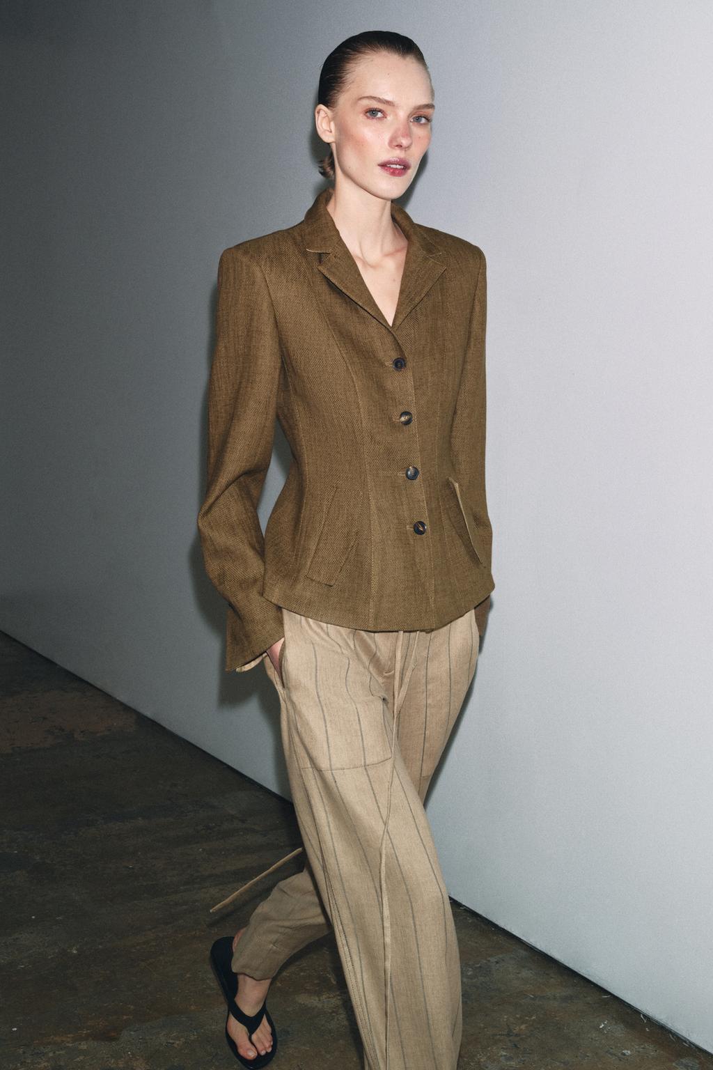 БЛЕЙЗЕР ИЗ СМЕСОВОГО ЛЬНА — ZW COLLECTION