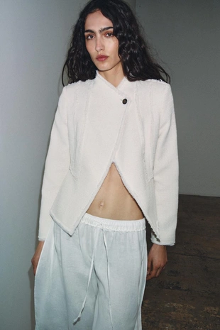 Блейзер с баской и бахромой — Zw Collection- Заказать в России