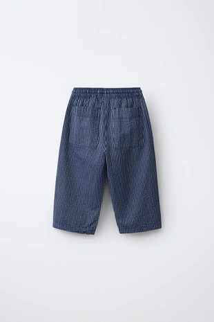 Брюки Seersucker в полоску- Заказать в России