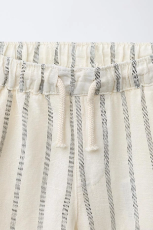 Брюки струящегося кроя из смесового льна- Заказать в России